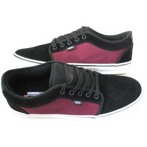Vans Men's Skate Chukka Low Port Maroon Black Canvas Suede shoes Size 13 NIB